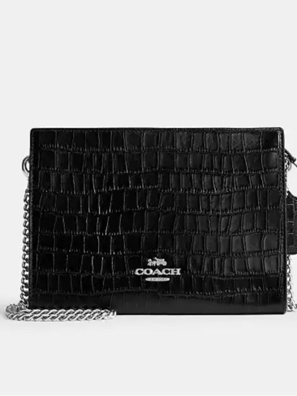 Coach slim Crossbody with Silver Chain